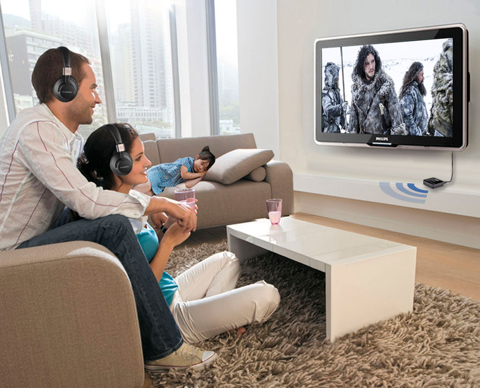 Bluetooth 5.0 Audio Transmitter for TV | Avantree Audikast Plus - No More Delay