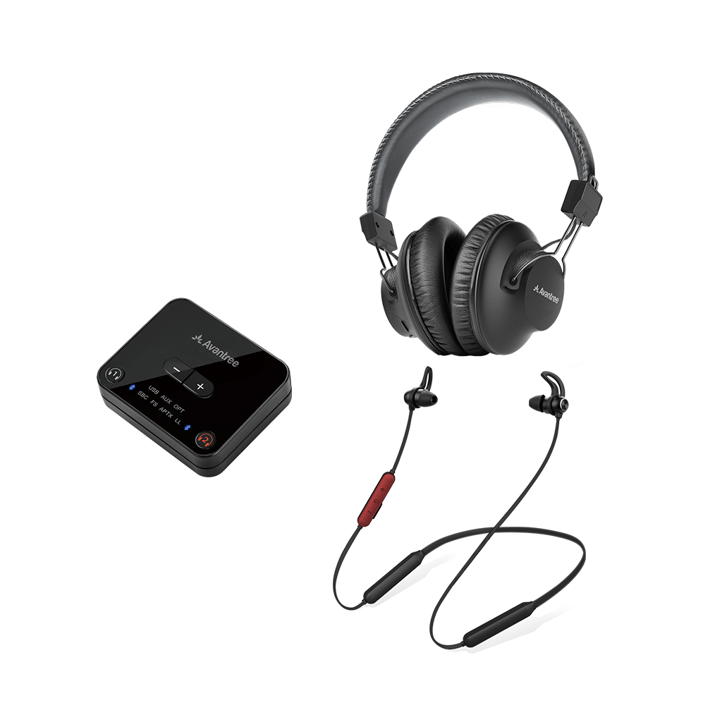 avantree bluetooth Headphones And transmitter Set
