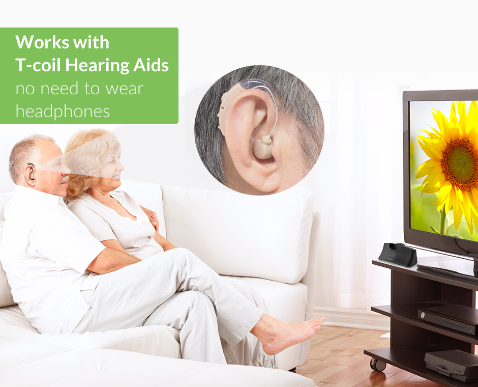 Avantree ht380 wireless headphone for tv watching work with t-coil supported hearing aids